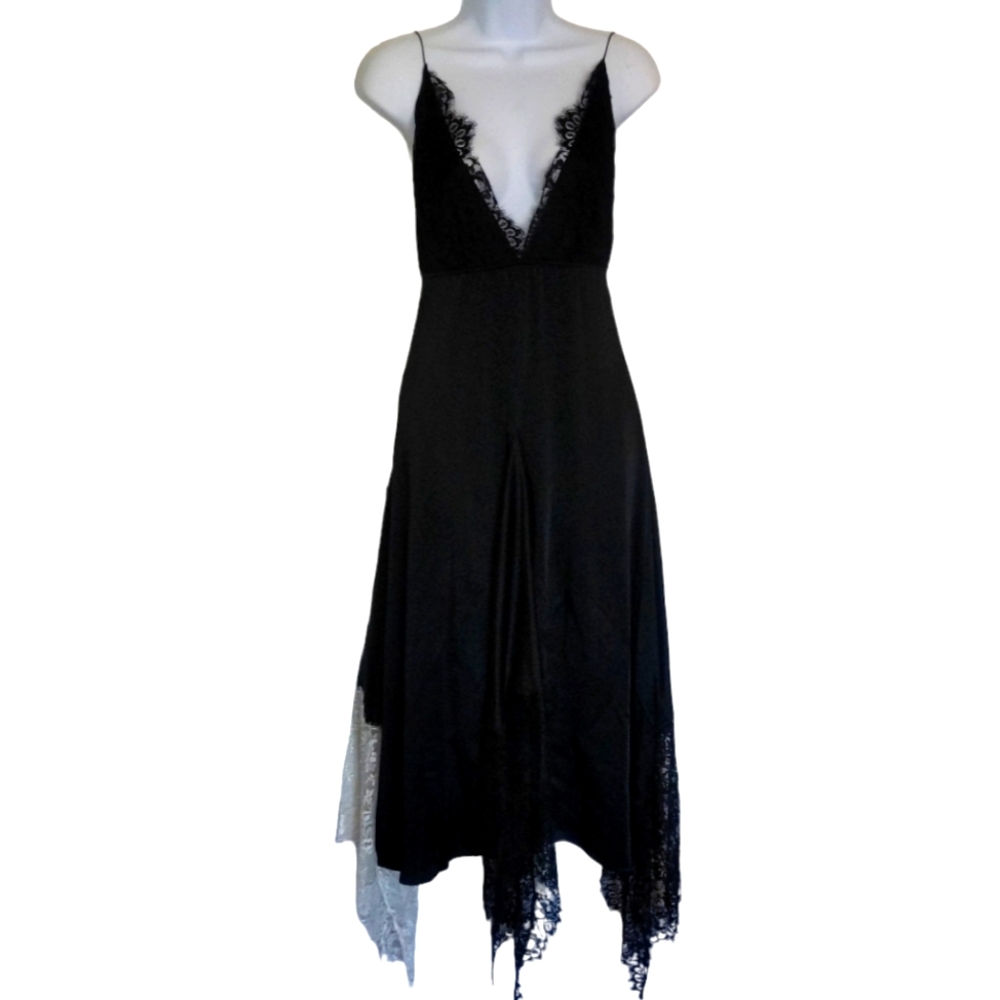 Christopher Kane Asymmetric Lace Midi Dress